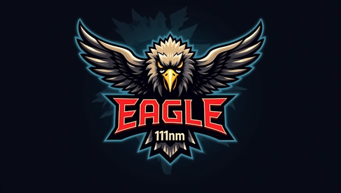 do a powerful eagle mascot esports logo for your team