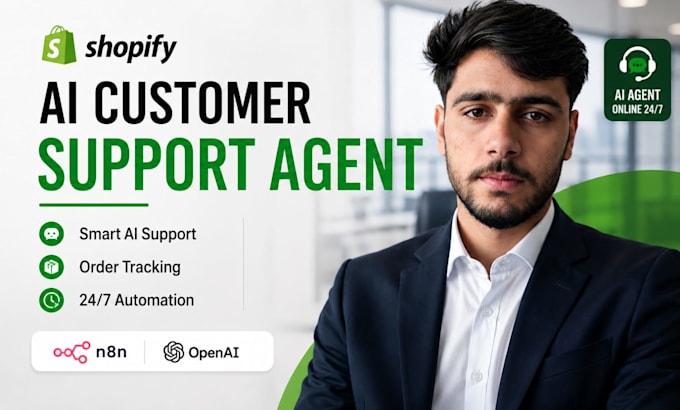 build a shopify ai chatbot and n8n ai agent for customer support automation