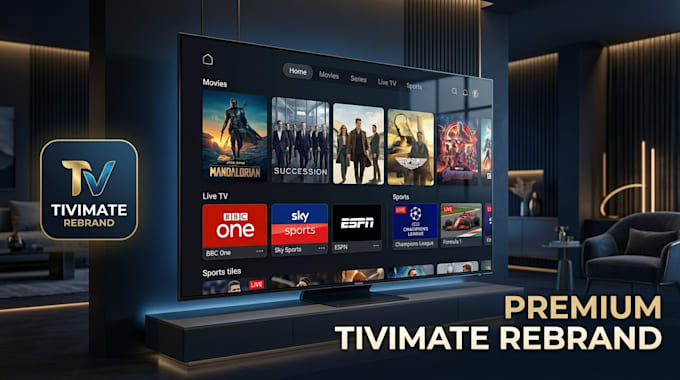 create a premium tivimate iptv app rebrand with ott UI, hardcoded dns and white