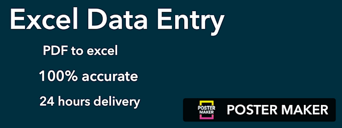 do accurate data entry,excel