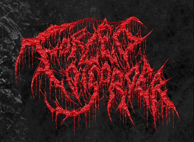 design a brutal bloody metal logo