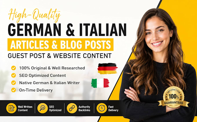 write german italian articles publish guest post, website content seo blog posts