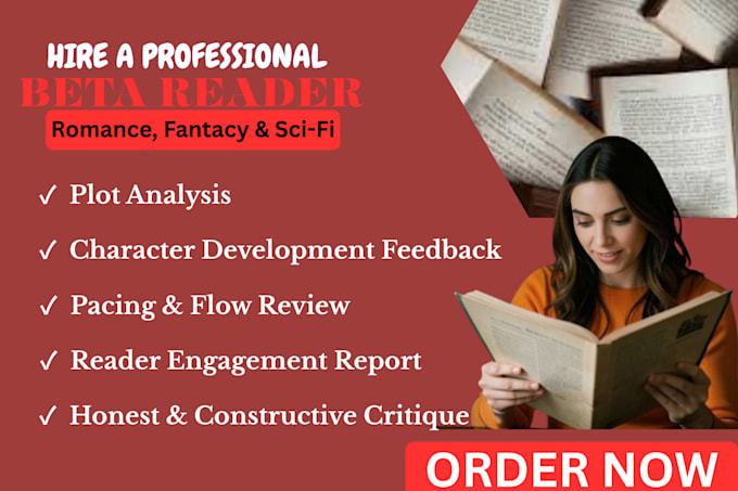 beta read your romance novel and provide readers feedback