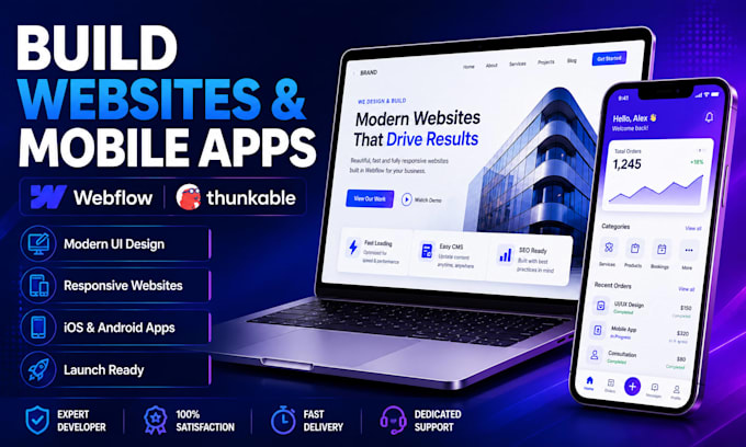 build your webflow website, webflow app and no code web development