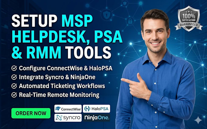 setup msp helpdesk psa and rmm tools connectwise halopsa syncro and ninjaone