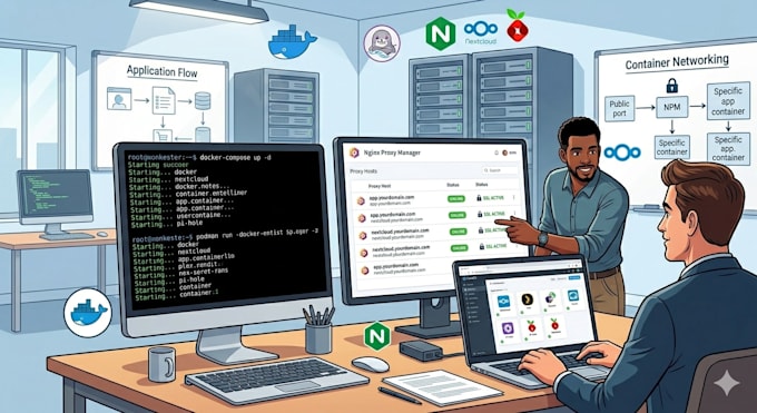 setup and deploy docker containers for your web applications