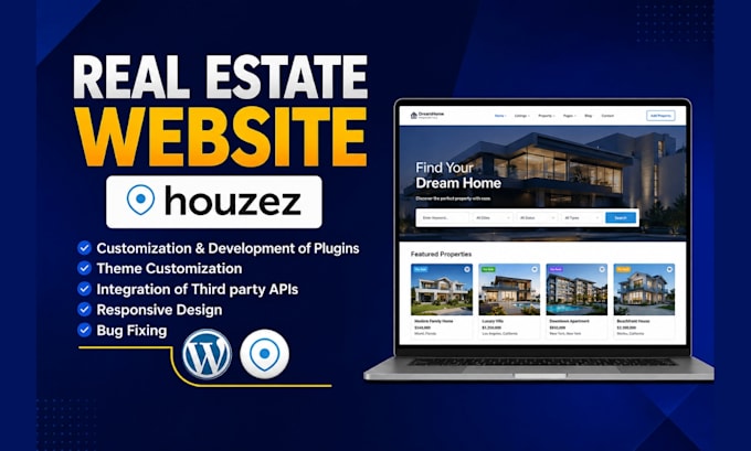 do real estate website using houzez theme customize wordpres houzez theme