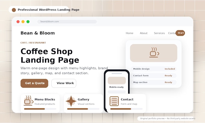 build a responsive wordpress landing page for your business