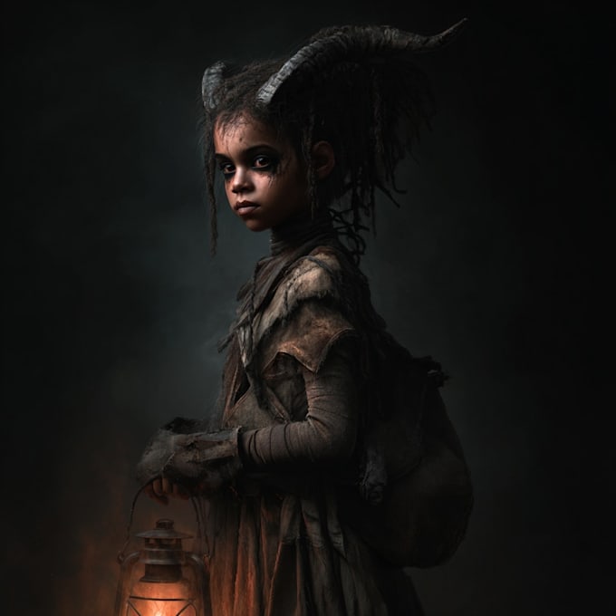 create detailed dark art illustrations for bands and merch