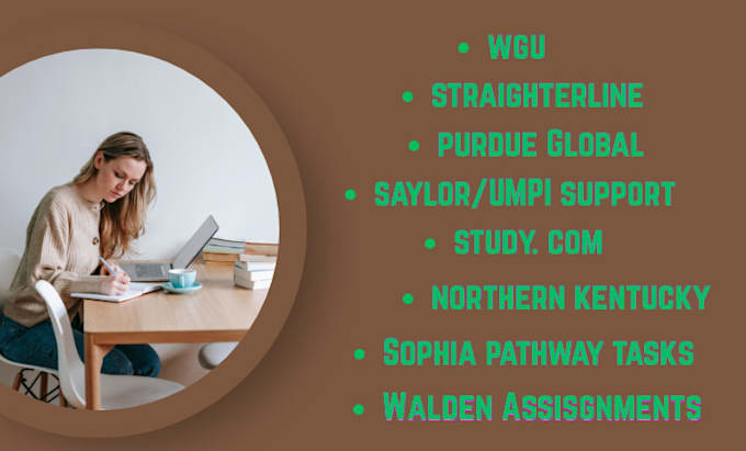 do sophia learning, straighterline, purdue global ,study com, wgu, chamberlain