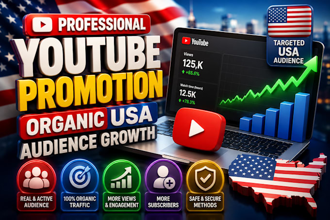 do organic USA youtube promotion and video promotion