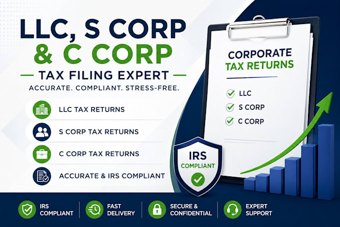do llc s corp and c corp tax filing services