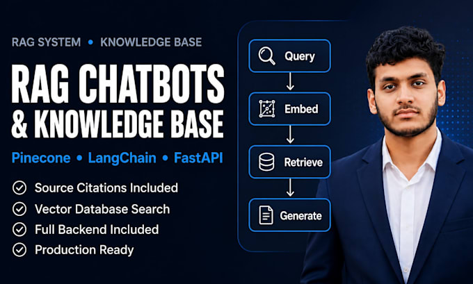 build ai rag chatbots with vector databases, langchain and knowledge base API