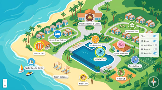 design interactive svg map, clickable map, website map and custom web vector map