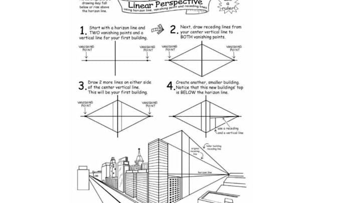 draw architectural perspective sketch, house and interior rendering