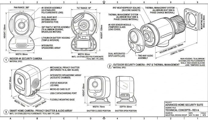 design cctv cameras and smart security products design iot smart camera products