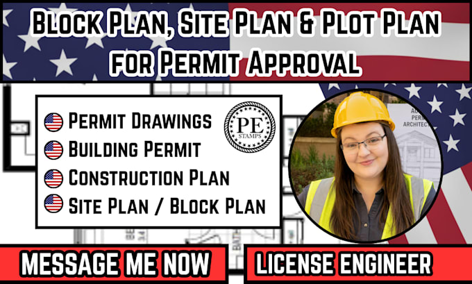 create block plan, site plan and plot plan for permit approval