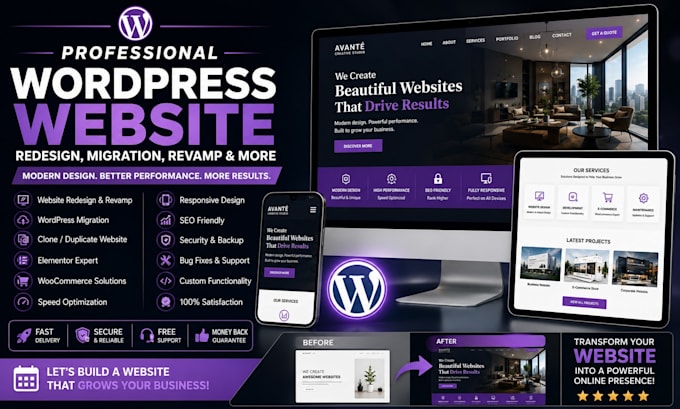 redesign, revamp, clone, migrate or customize your wordpress website aeo GEO SEO
