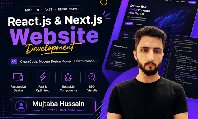 develop a custom react js and next js web app