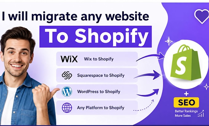 migrate wix website shopify squarespace wordpress migration to shopify store