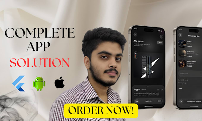 develop a professional flutter mobile app for android, ios