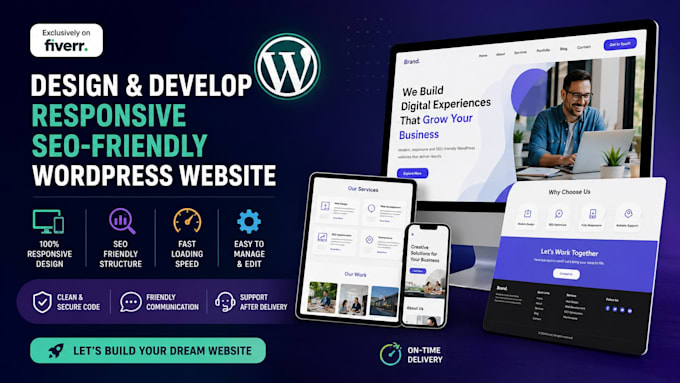 design and develop responsive SEO friendly wordpress website