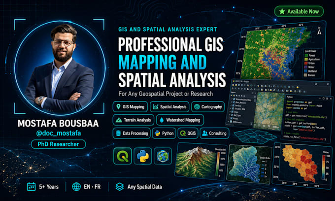 perform professional gis mapping and spatial analysis for any geospatial project