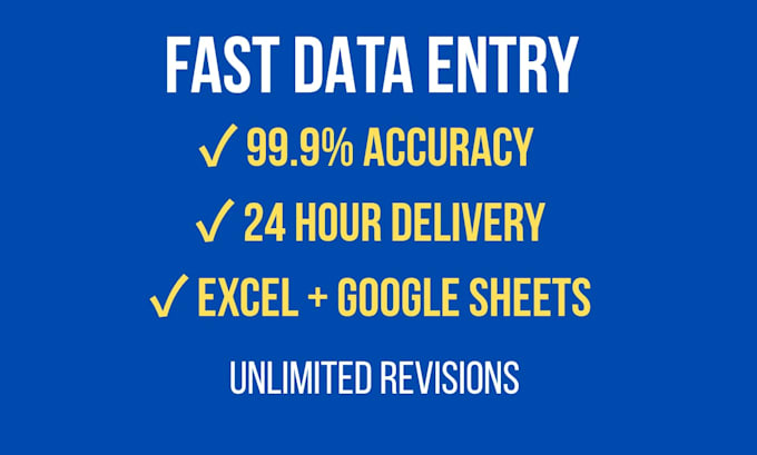 do fast and accurate data entry in excel google sheets