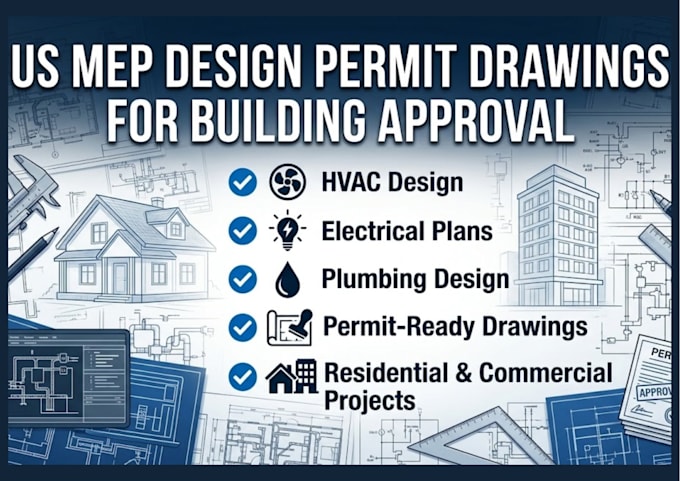 do US mep design permit drawings for building approval