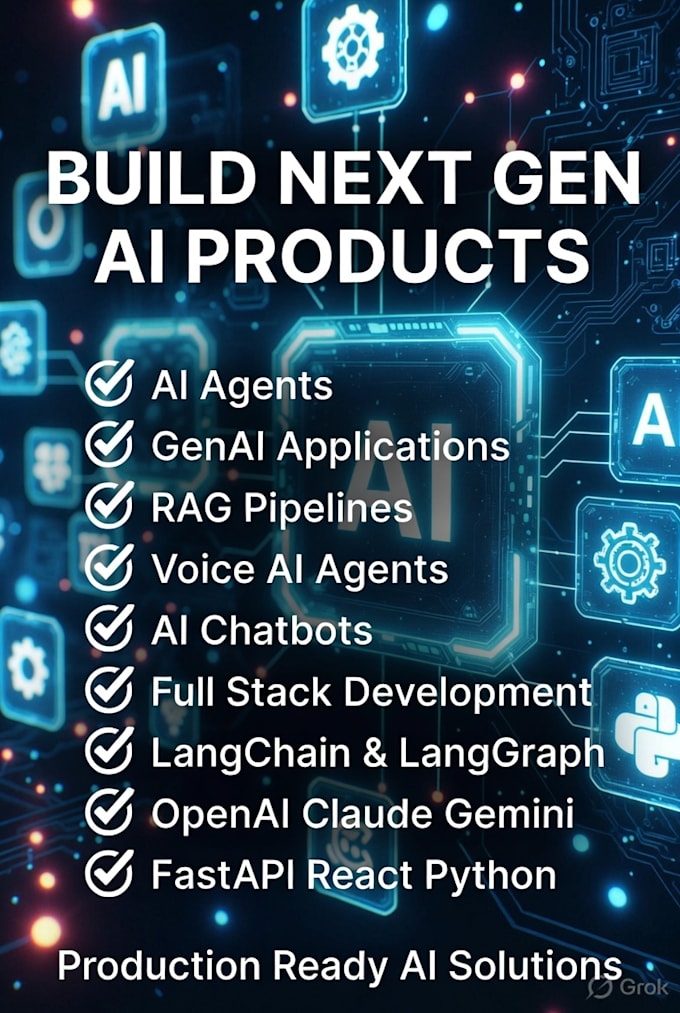 build ai agents, genai apps, chatbots, and full stack websites, web applications