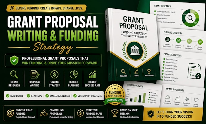 write a grant proposal with funding strategy and grant research