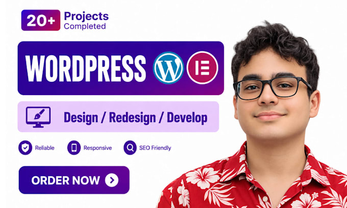 design or develop elementor wordpress website