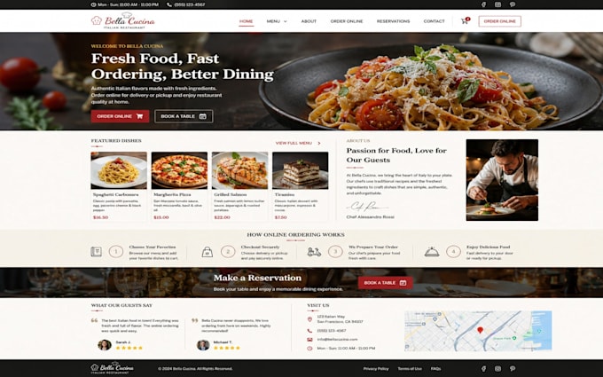 setup wordpress restaurant website online food ordering system