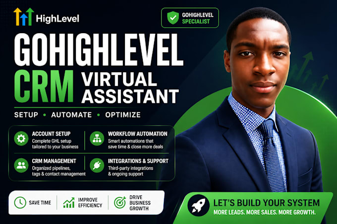 do gohhighlevel CRM virtual assistant workflow automation and account setup
