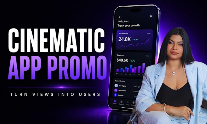 create a cinematic app and product launch promo video
