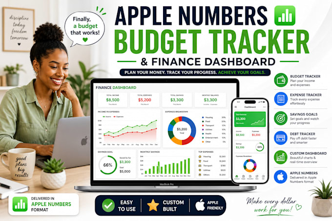 design apple numbers budget tracker and finance dashboard