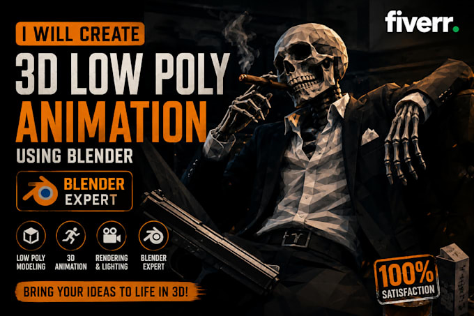 make nostalgic ps2 style low poly 3d animations