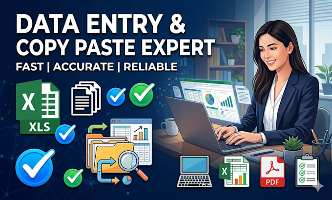 do fast and accurate data entry and copy paste work