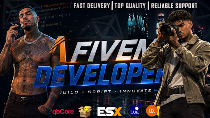 be your fivem developer to fix server scripts bugs and errors qbcore esx
