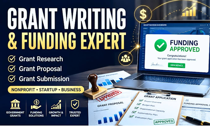 do grant writing, grant research, grant application and grant submission
