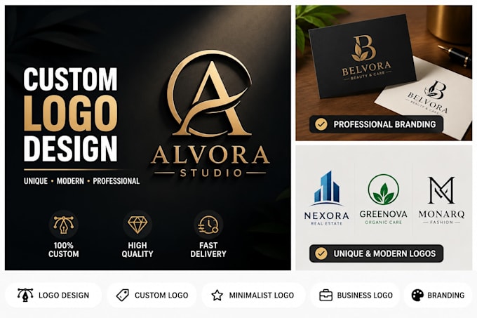 design a unique and professional logo for your brand