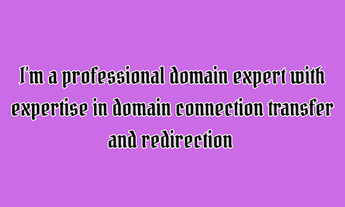 do domain transfer, redirection and connection