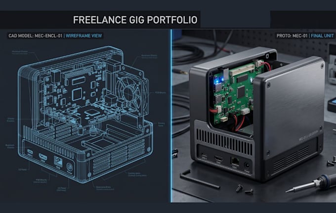 do sheet metal design for pcb enclosure, metal box casing and chassis cad