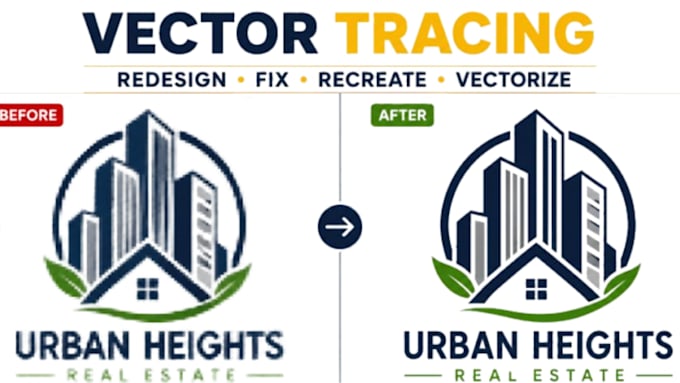 redesign, fix recreate vectorize old or ai company, startup logo, vector tracing
