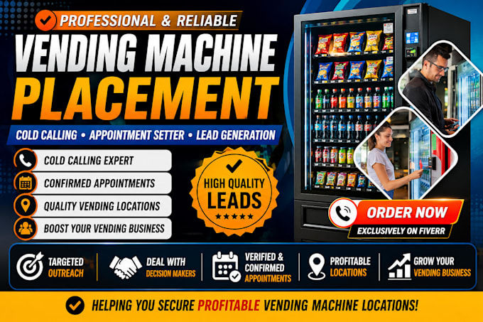 design unique vending machine locator by making cold calling