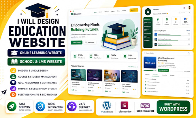 build online course website learndash learnpress masterstudy memberpress website