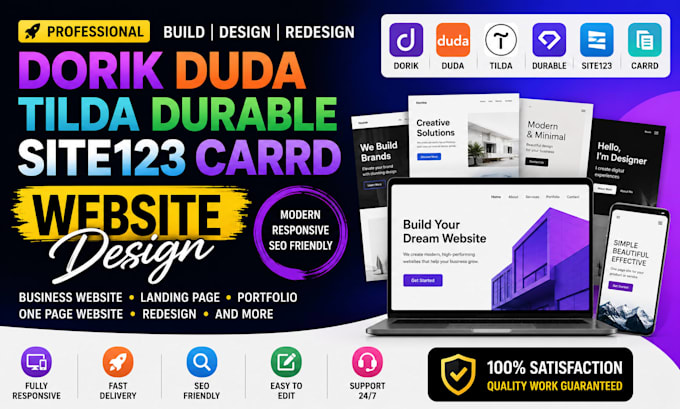 dorik duda tilda doric durable site123 carrd website