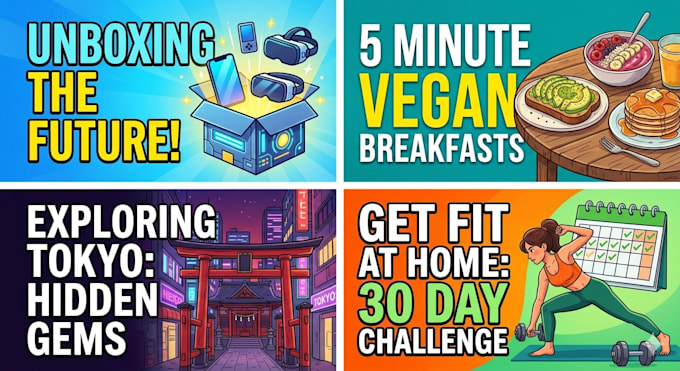design facebook video and vlog thumbnails