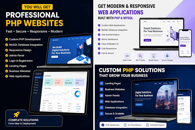 build a custom PHP website with mysql