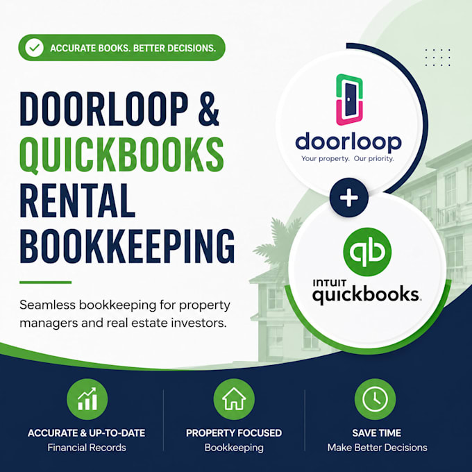 do real estate bookkeeping in doorloop and quickbooks